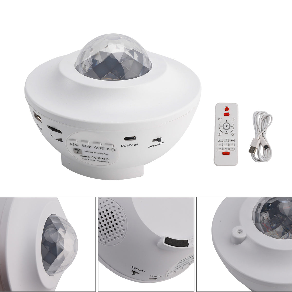 Projector Galaxy Starry Sky Night Light Ocean Star Party Lamp Bluetooth&Remote