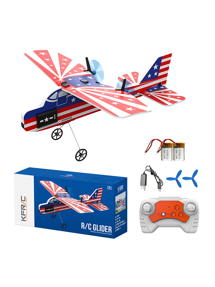KF800 2.4G Remote Control Glider With Cool Light Plane Flying Airplane Toy Red