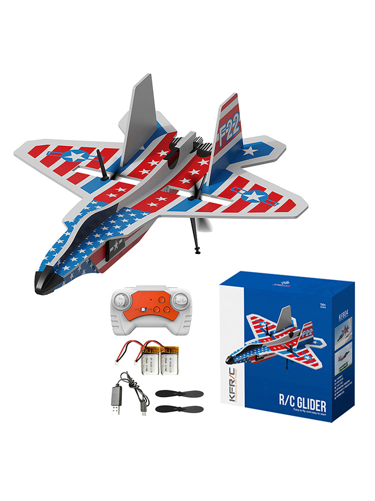 KF804 2.4G Remote Control Glider With Cool Light Flying Airplane Toy Gift Red