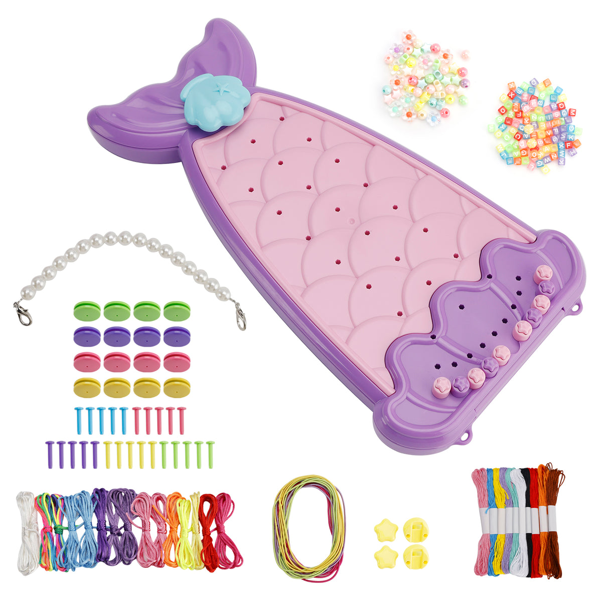 Friendship Bracelet Making Kit DIY Art Craft 6-12 Year Girl Birthday Gift Purple