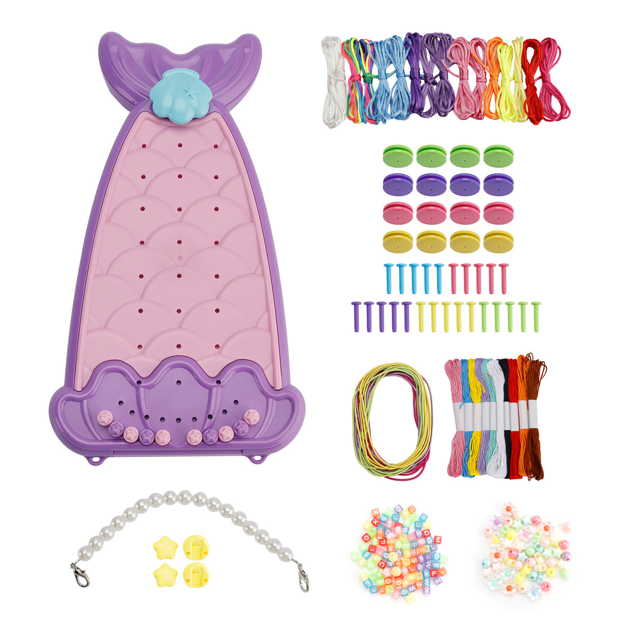 Friendship Bracelet Making Kit DIY Art Craft 6-12 Year Girl Birthday Gift Purple