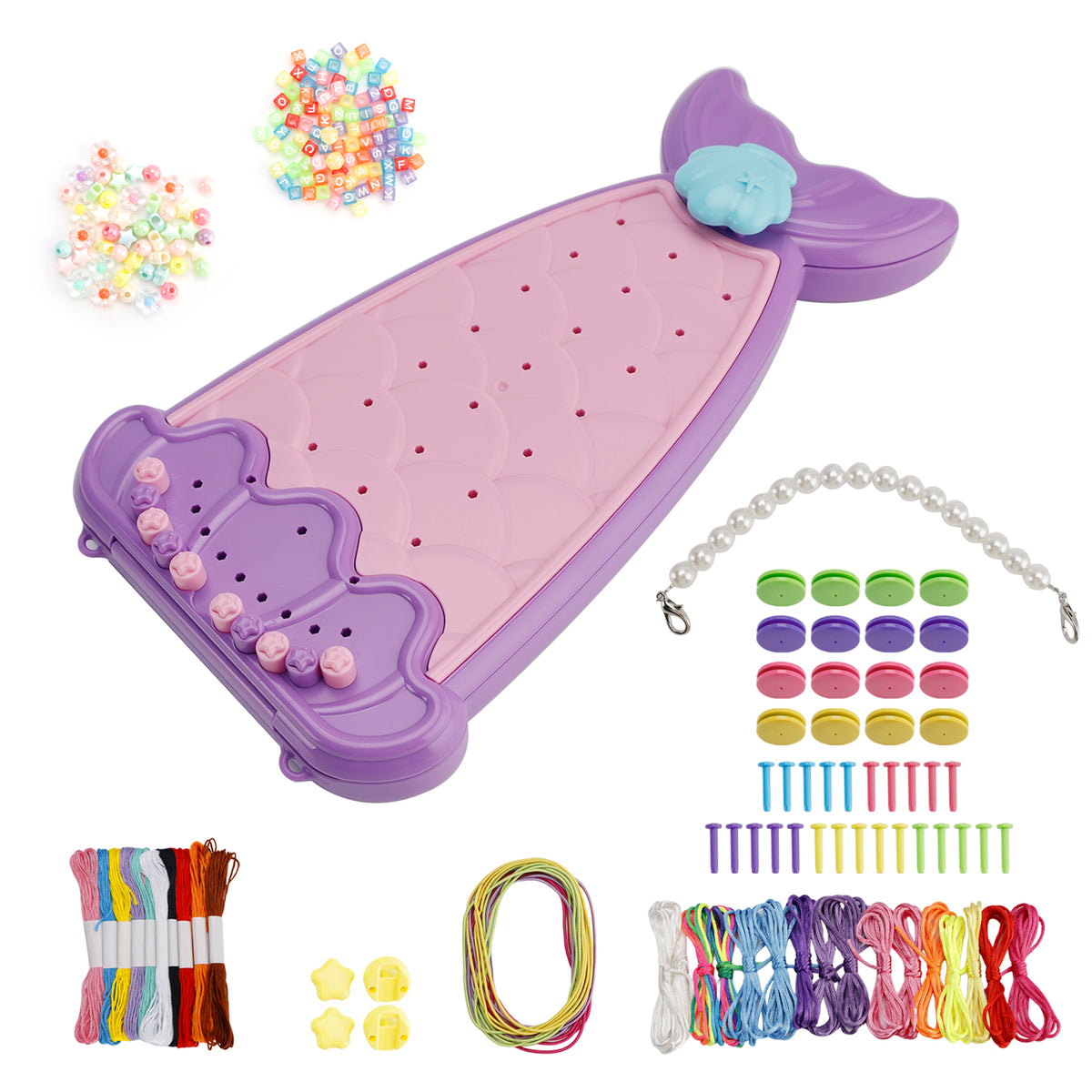 Friendship Bracelet Making Kit DIY Art Craft 6-12 Year Girl Birthday Gift Purple