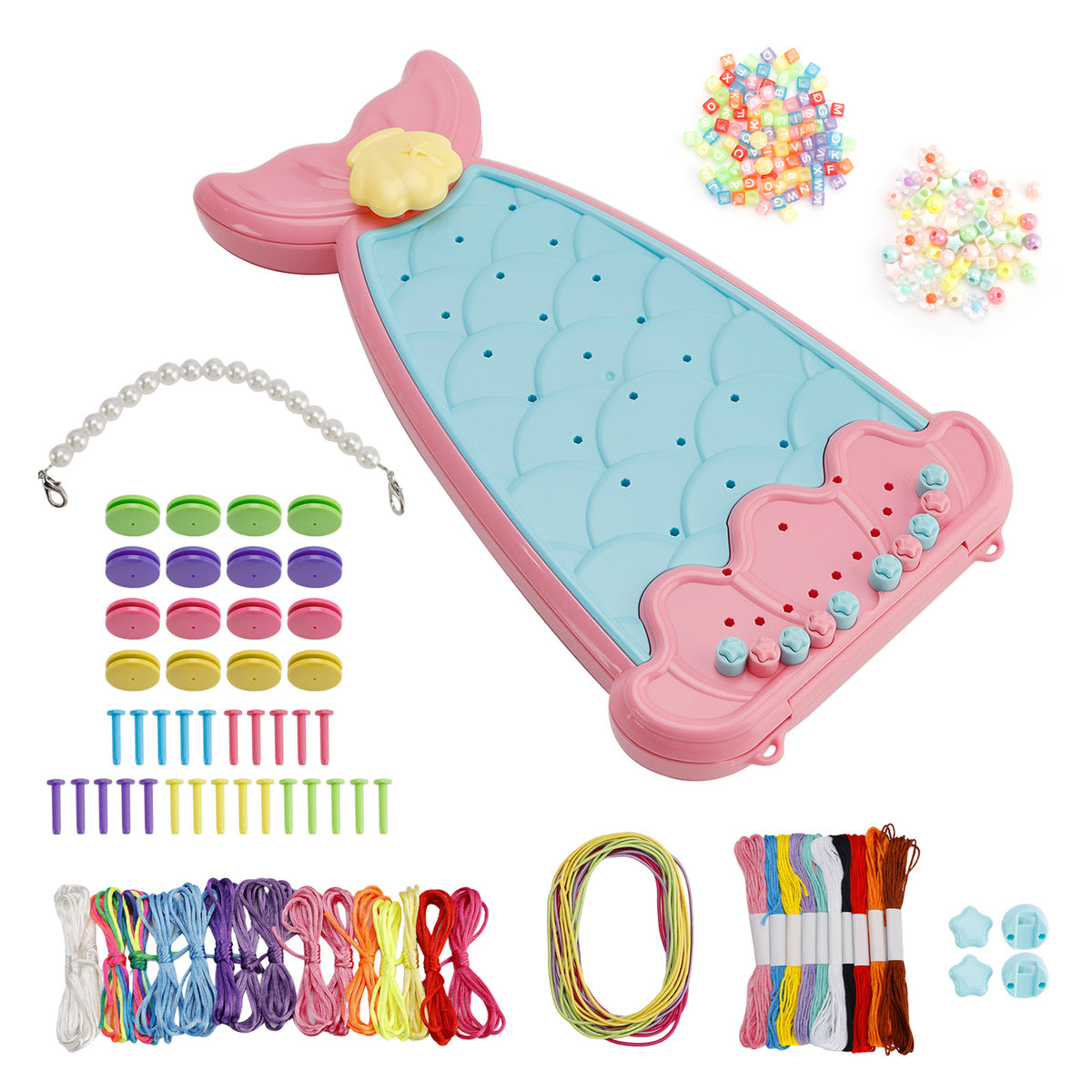 Friendship Bracelet Making Kit DIY Art Craft 6-12 Year Girl Birthday Gift Pink