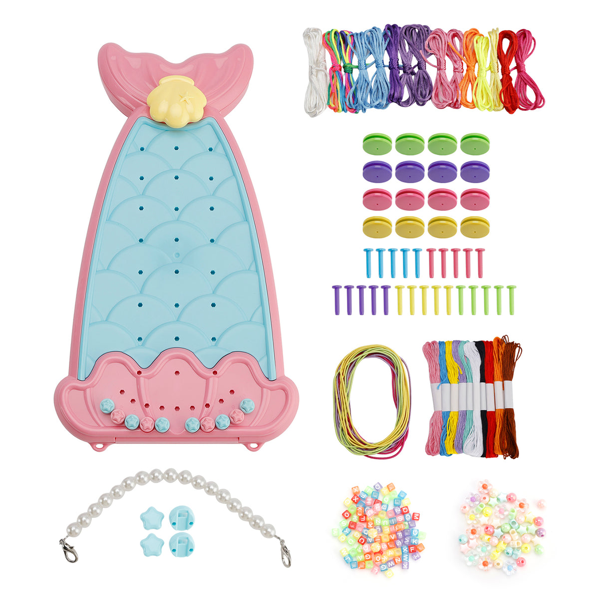 Friendship Bracelet Making Kit DIY Art Craft 6-12 Year Girl Birthday Gift Pink