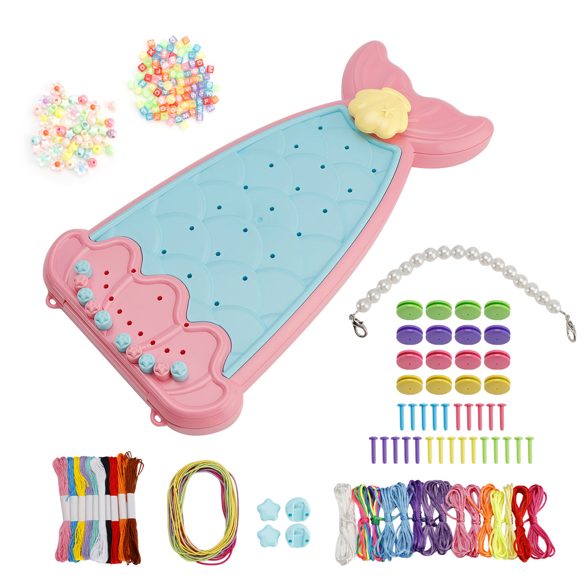 Friendship Bracelet Making Kit DIY Art Craft 6-12 Year Girl Birthday Gift Pink