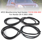 4PCS Weatherstrip Seal Gasket 72310-S9A-003 For Honda CR-V 2002-2006
