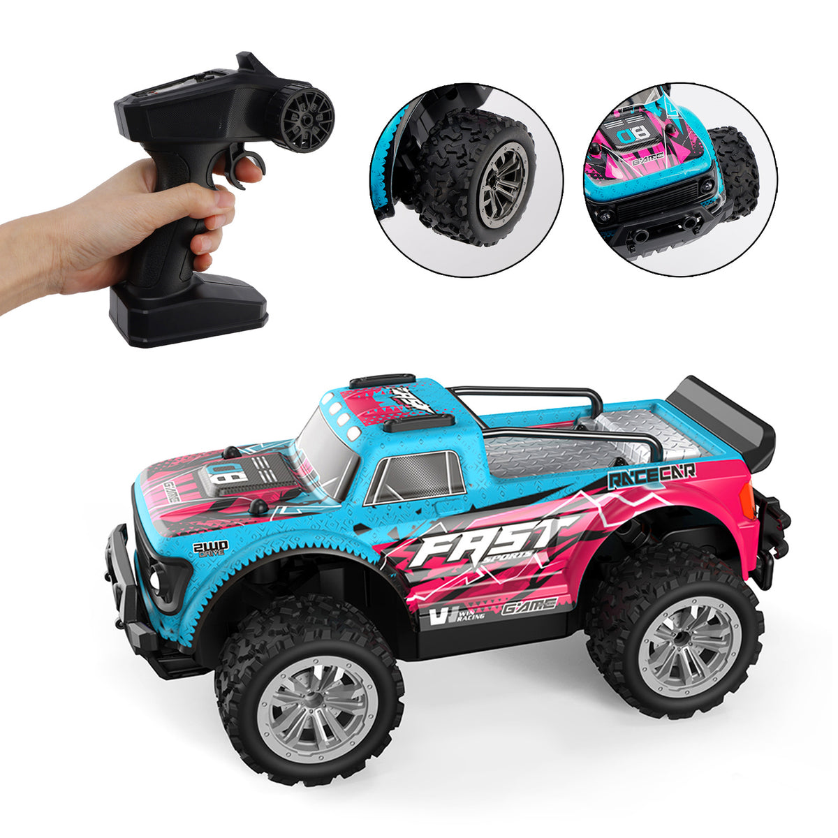 KF23 1:20 Scale 2WD With Two Batteries Remote Control Off Road Racing Car Toy