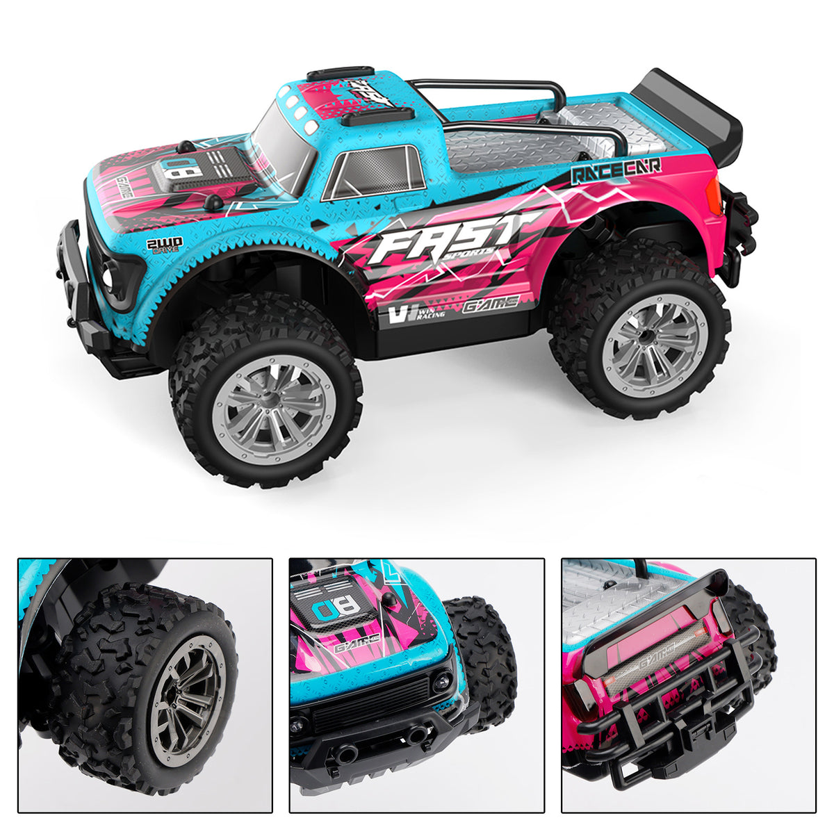 KF23 1:20 Scale 2WD With Two Batteries Remote Control Off Road Racing Car Toy