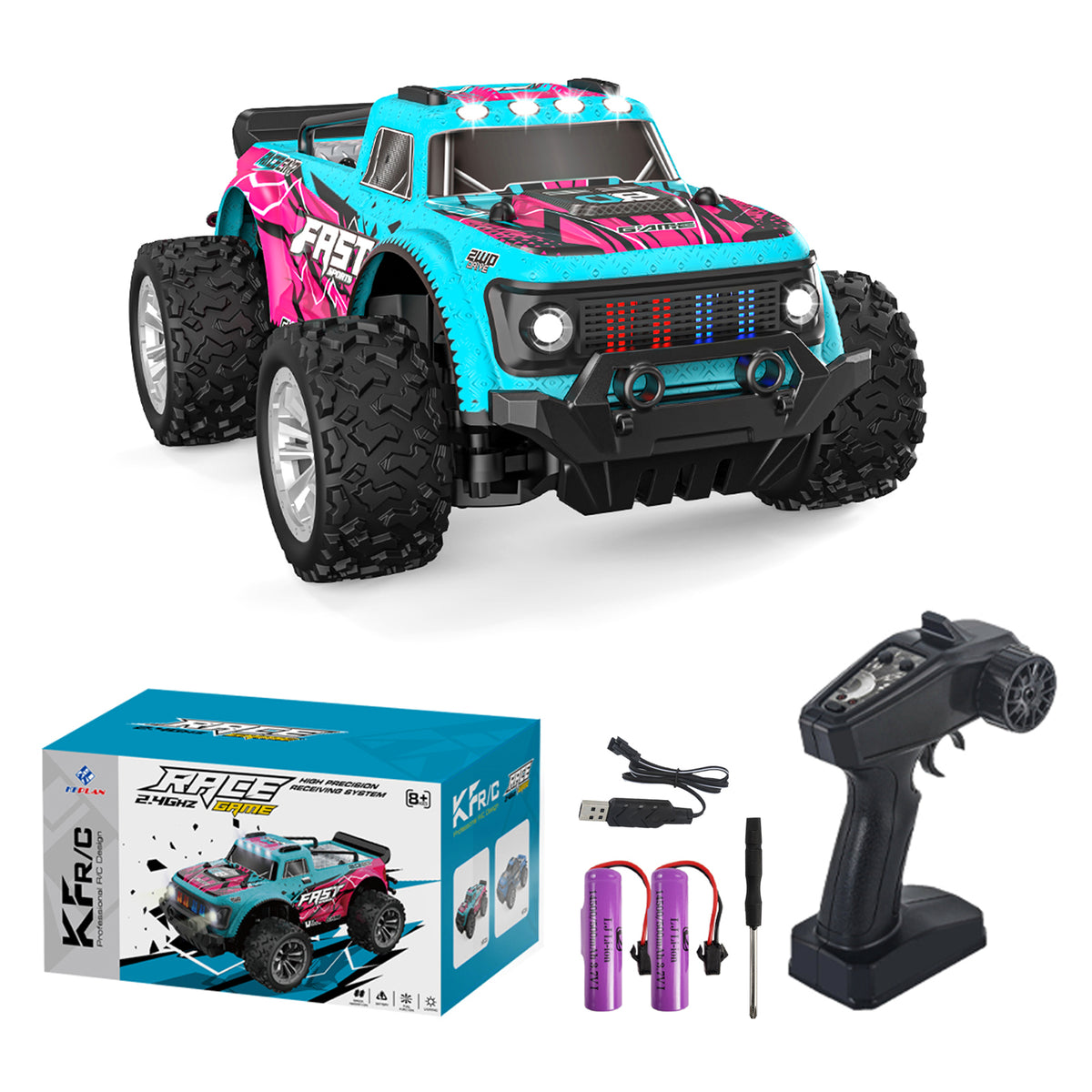 KF23 1:20 Scale 2WD With Two Batteries Remote Control Off Road Racing Car Toy
