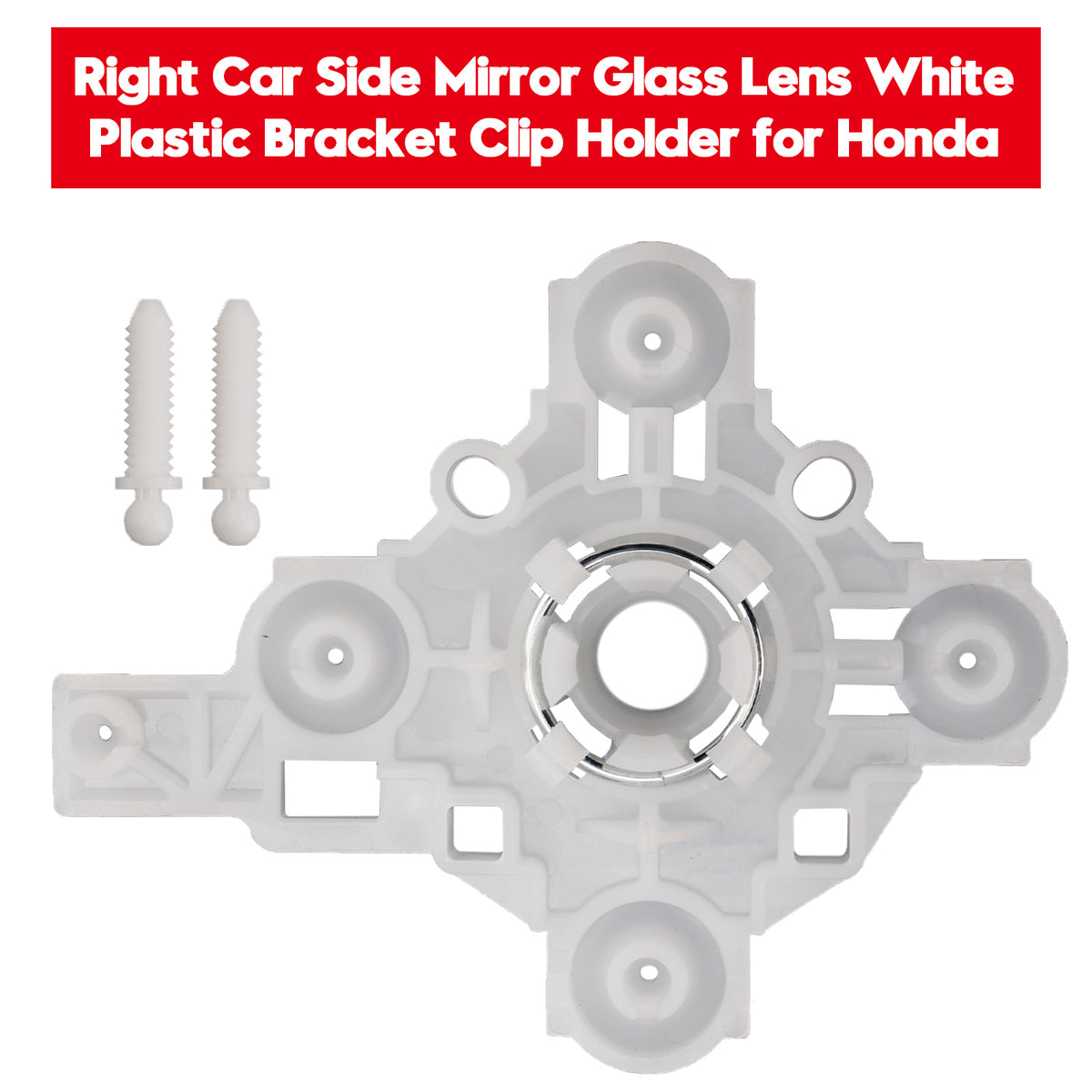 Right Car Side Mirror Glass Lens White Plastic Bracket Clip Holder for Honda