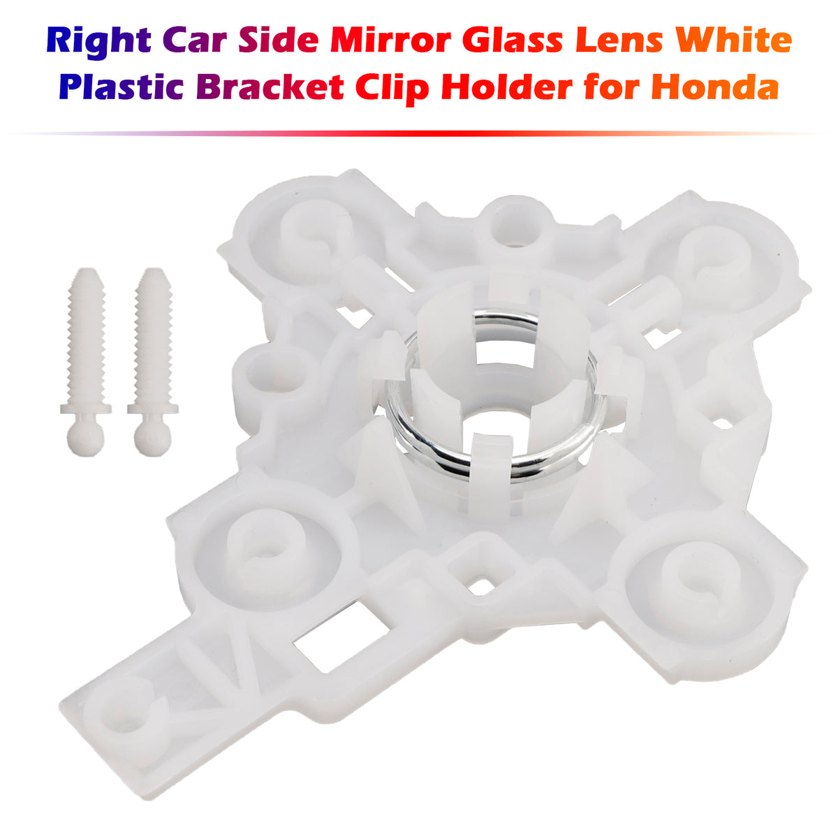 Right Car Side Mirror Glass Lens White Plastic Bracket Clip Holder for Honda