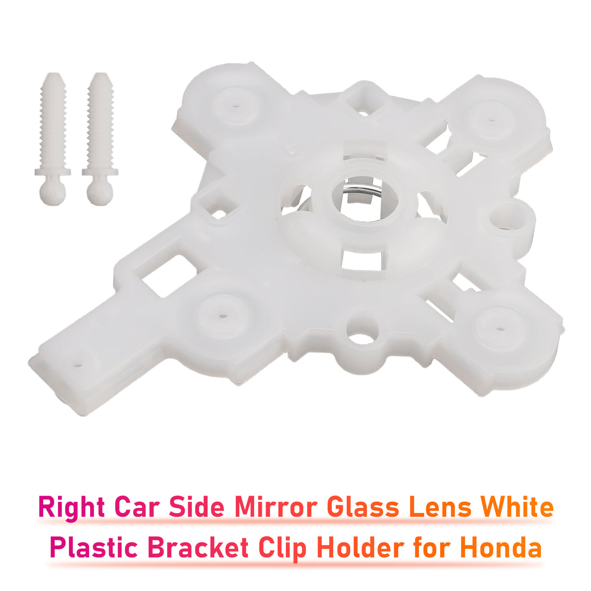 Right Car Side Mirror Glass Lens White Plastic Bracket Clip Holder for Honda