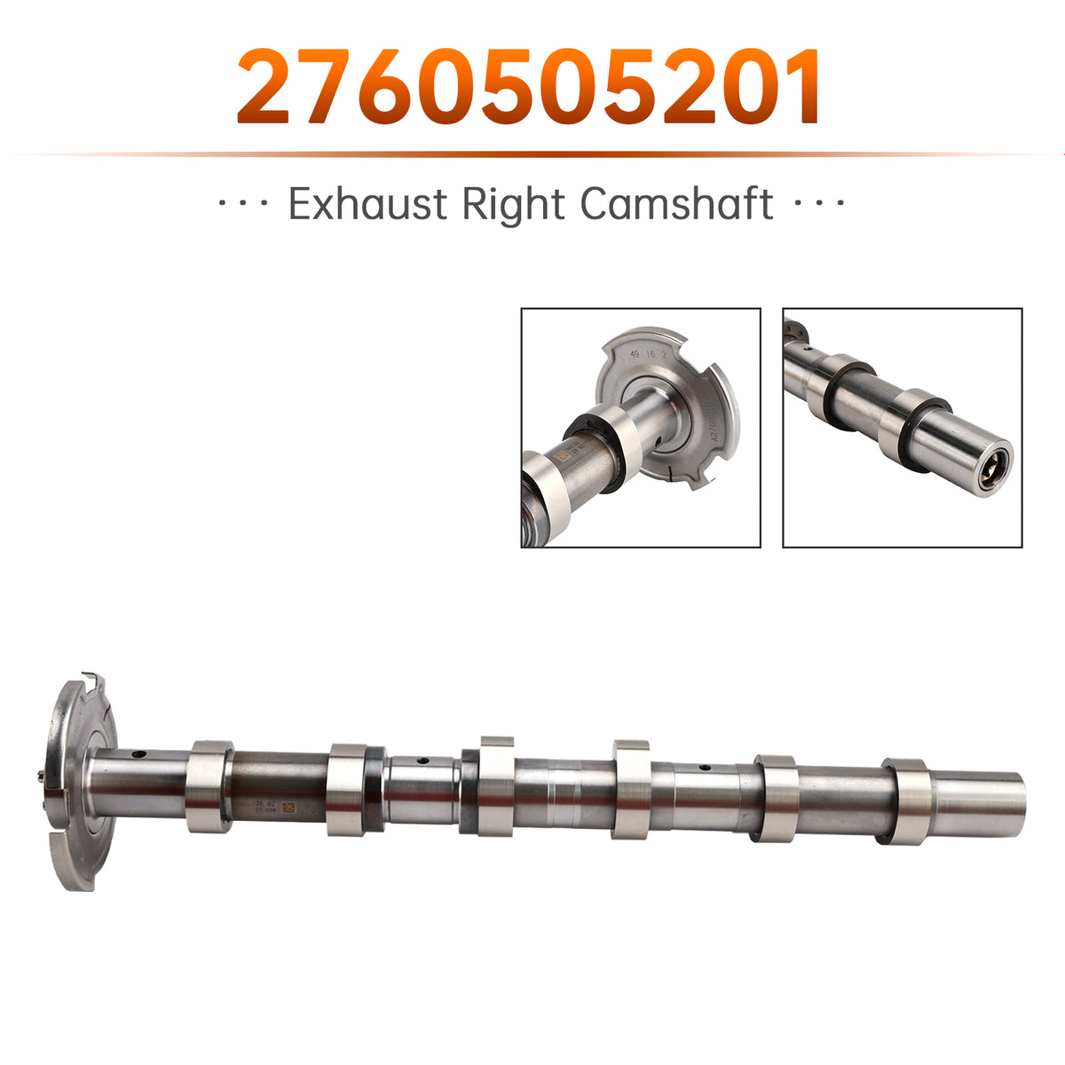 2015-2015 Mercedes-Benz ML400 4Matic W166 V6 3.0L Exhaust Right Camshaft 2760505201 A2760505201 Generic