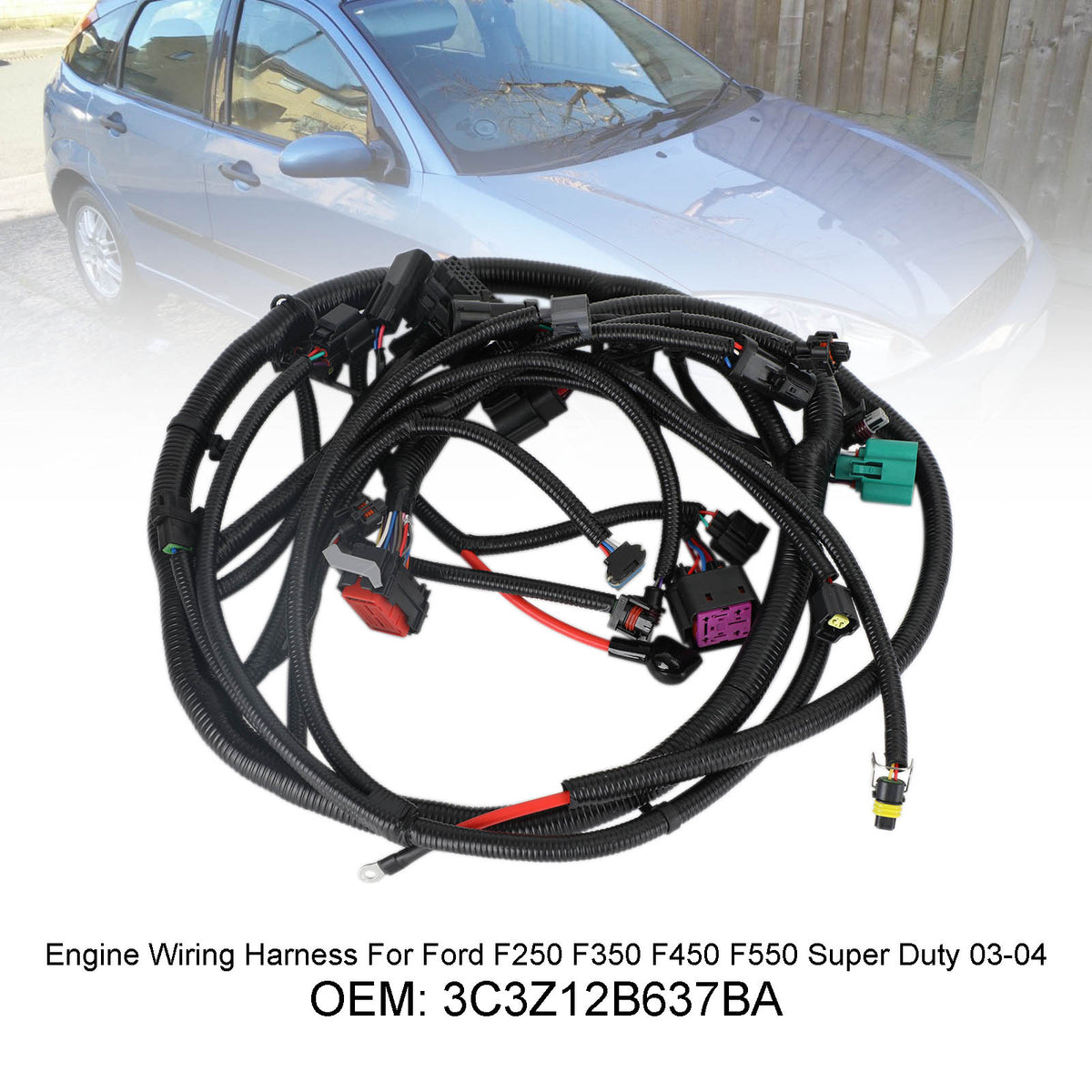 3C3Z-12B637-BA Engine Wiring Harness for Ford F250 F350 F450 6.0L V8 2003