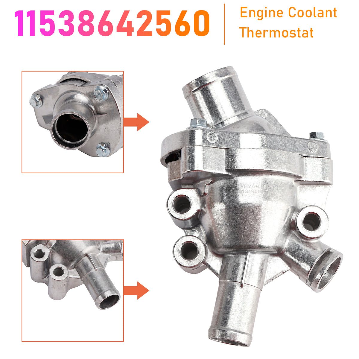 2006-2007 Volvo C70 2.4L 5-cylinder Thermostat Housing Aluminum Upgrade Kit 31319606 1371932 Generic
