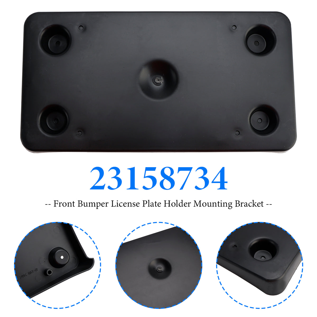 Front Bumper License Plate Holder Mounting Bracket for Cadillac Escalade 2015-20