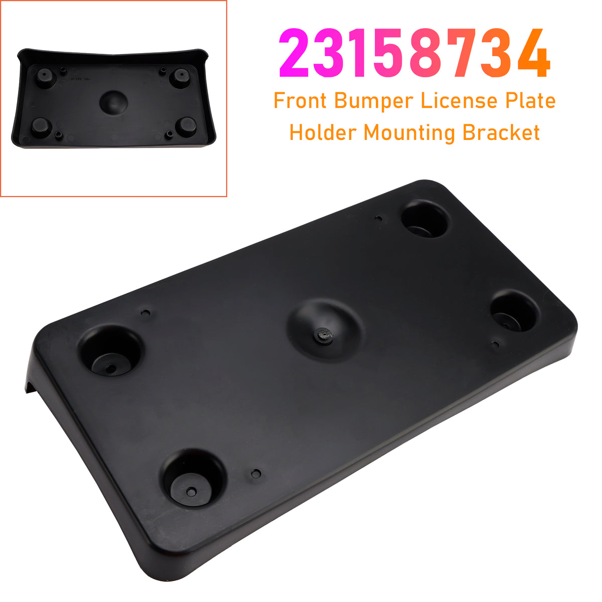 Front Bumper License Plate Holder Mounting Bracket for Cadillac Escalade 2015-20