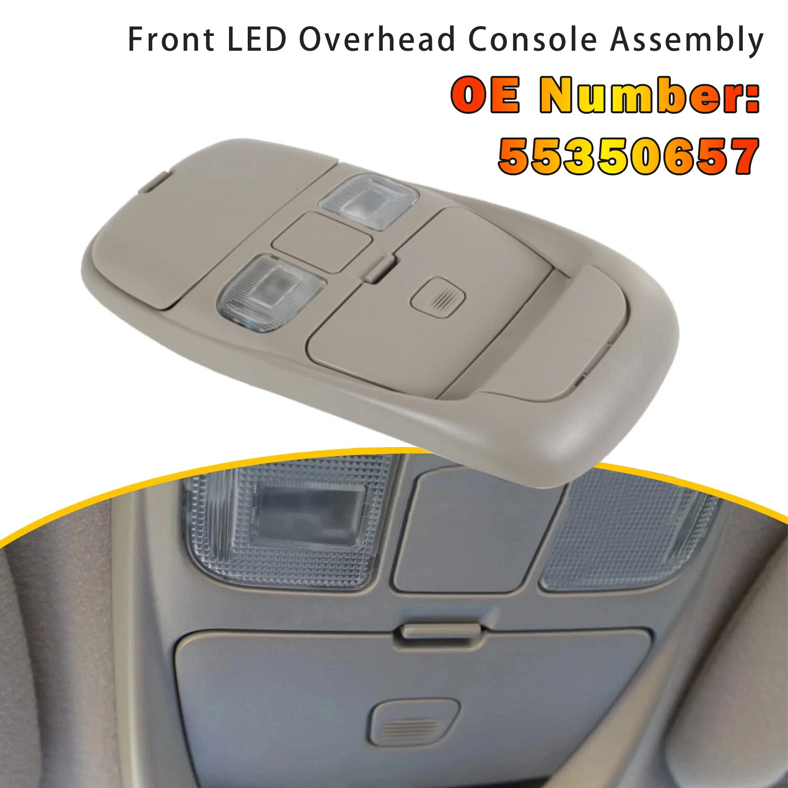 Front LED Overhead Console 55350657 For Dodge Ram 1500 2500 3500 1998-2002