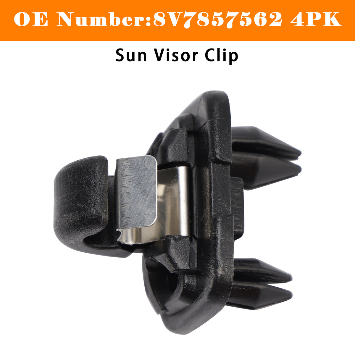 Sun Visor Clip 8V7857562 4PK For Audi A3 A5 Cabriolet TT Roadster 2017-2019