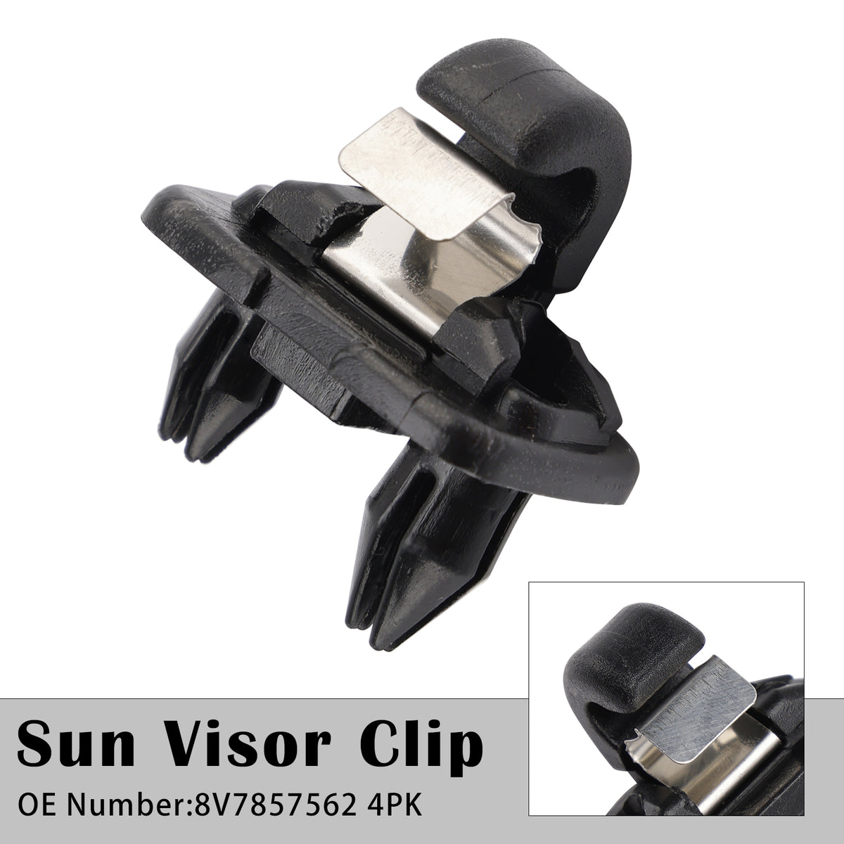 Sun Visor Clip 8V7857562 4PK For Audi A3 A5 Cabriolet TT Roadster 2017-2019