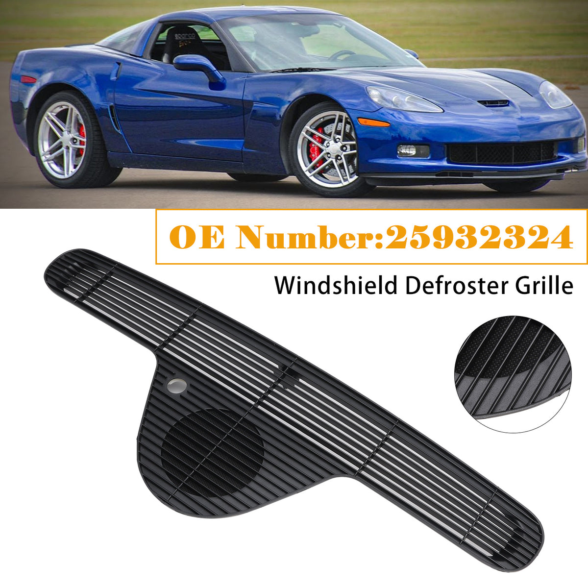 Windshield Defroster Grille 25932324 For Chevy Corvette 2005-2013