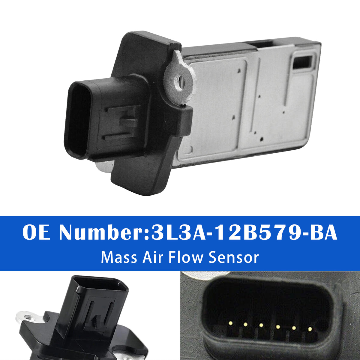 Mass Air Flow Sensor 3L3A-12B579-BA For Ford F-150 Focus Mazda B2300 2004-2008