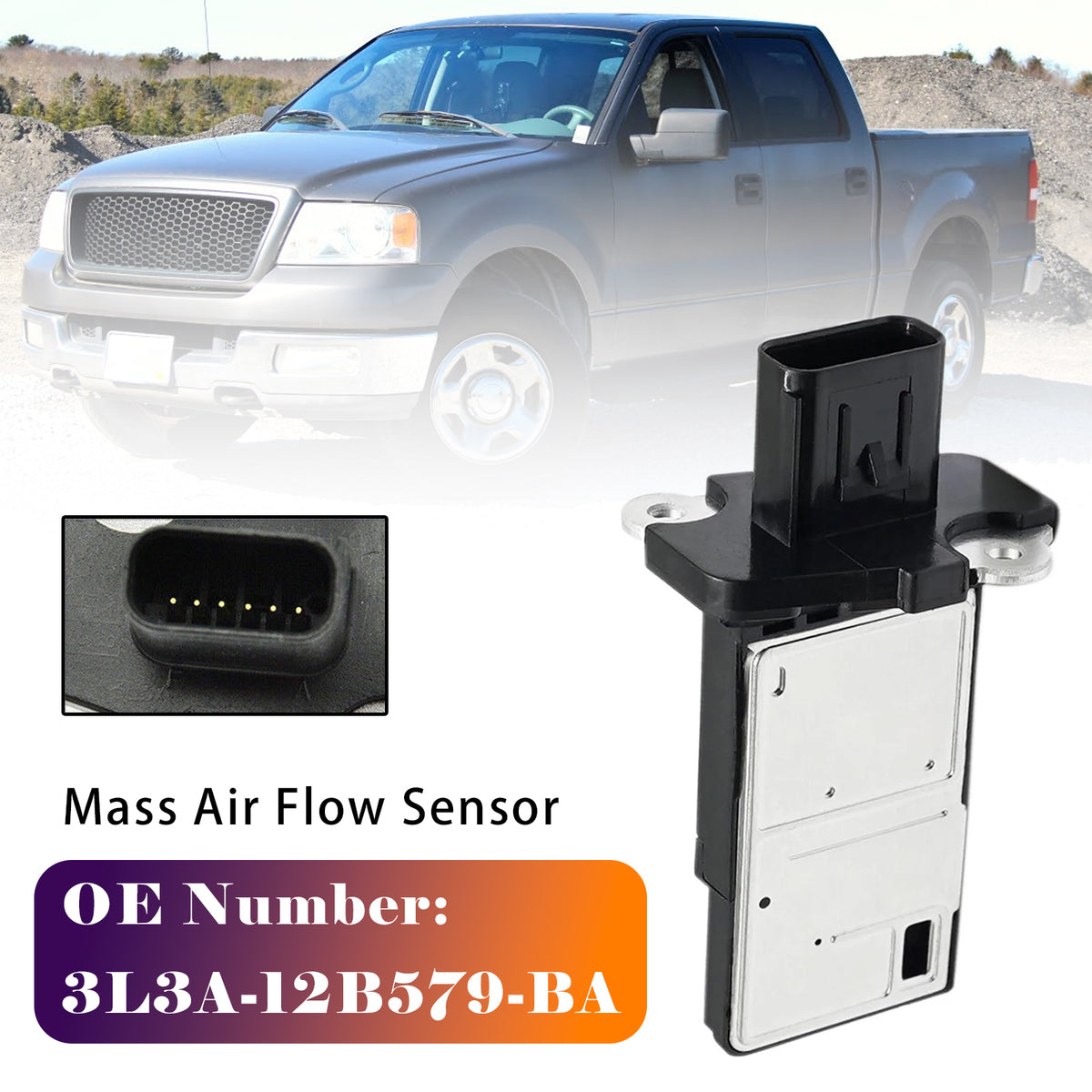 Mass Air Flow Sensor 3L3A-12B579-BA For Ford F-150 Focus Mazda B2300 2004-2008