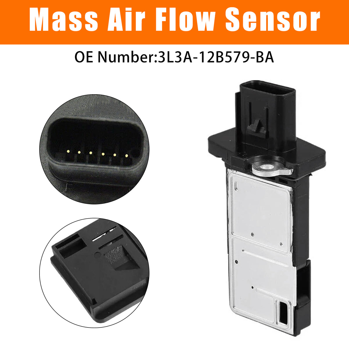 Mass Air Flow Sensor 3L3A-12B579-BA For Ford F-150 Focus Mazda B2300 2004-2008