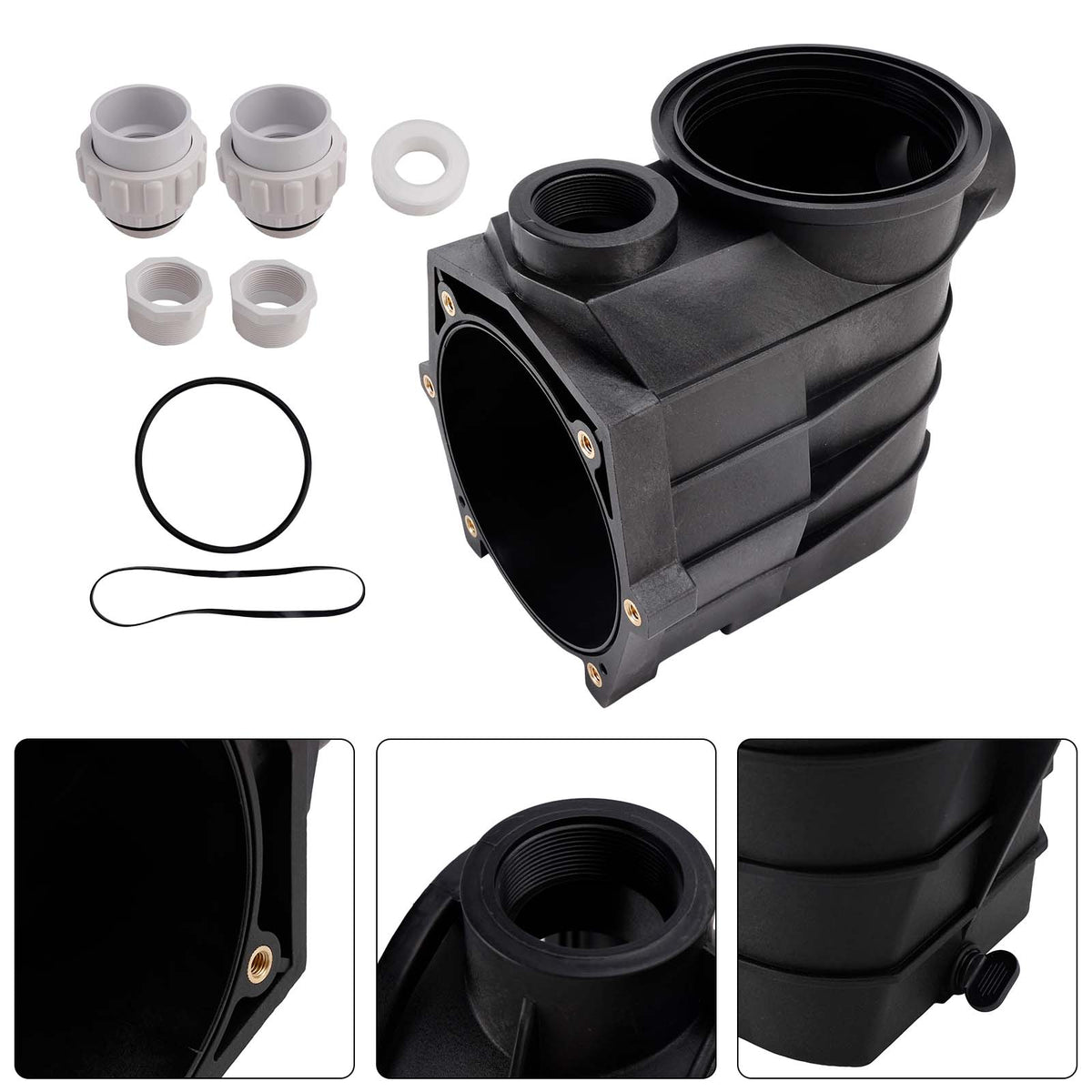 Threaded Style Pump Housing and Strainer SPX3120AAZ  with Drain Plugs fit for Hayward Super II 2 Pump SP3000 SP3000X Series