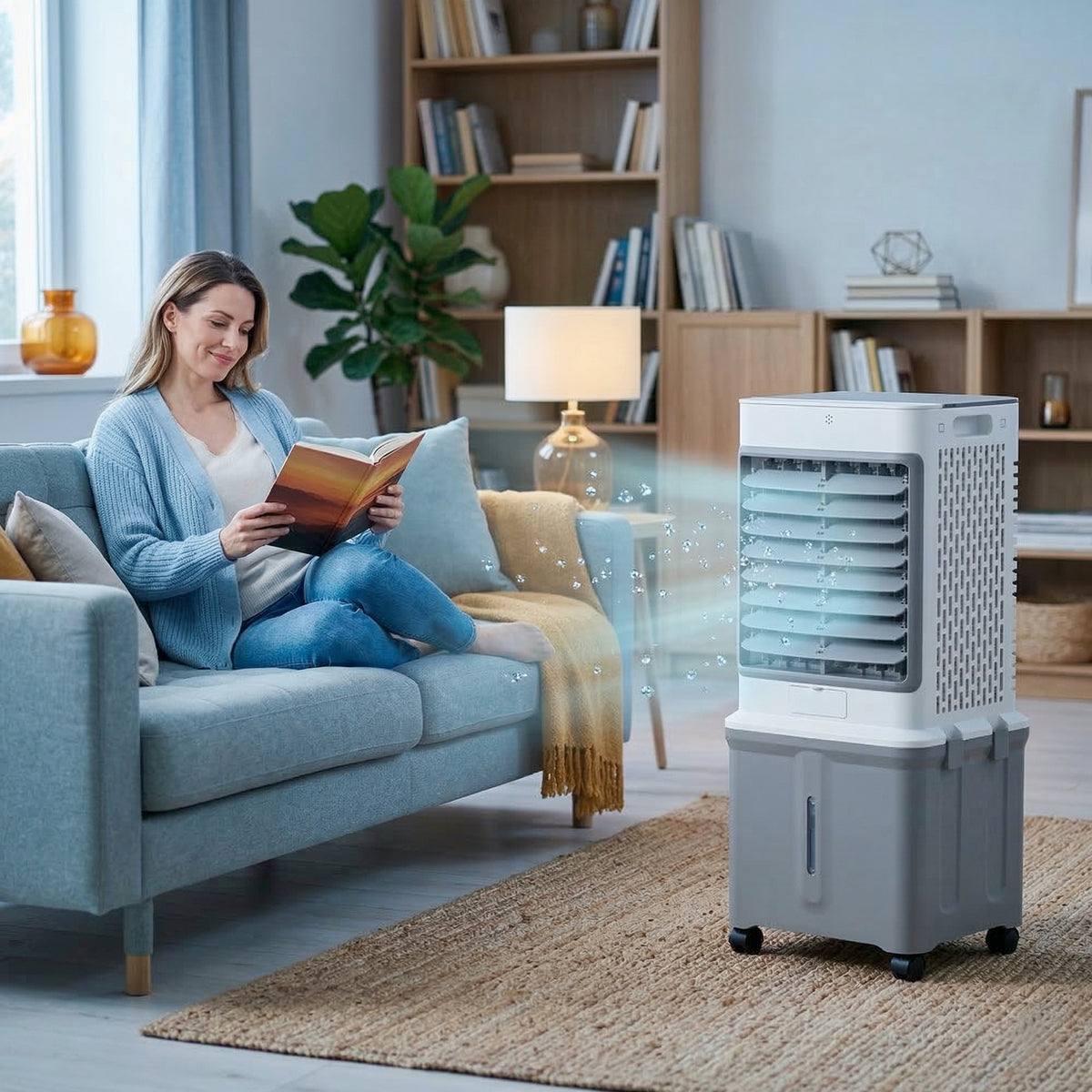 Portable 8.5 Gal Evaporative Air Conditioner 3-IN-1 Evaporative Cooler w/ Remote Control Fan & Humidifier