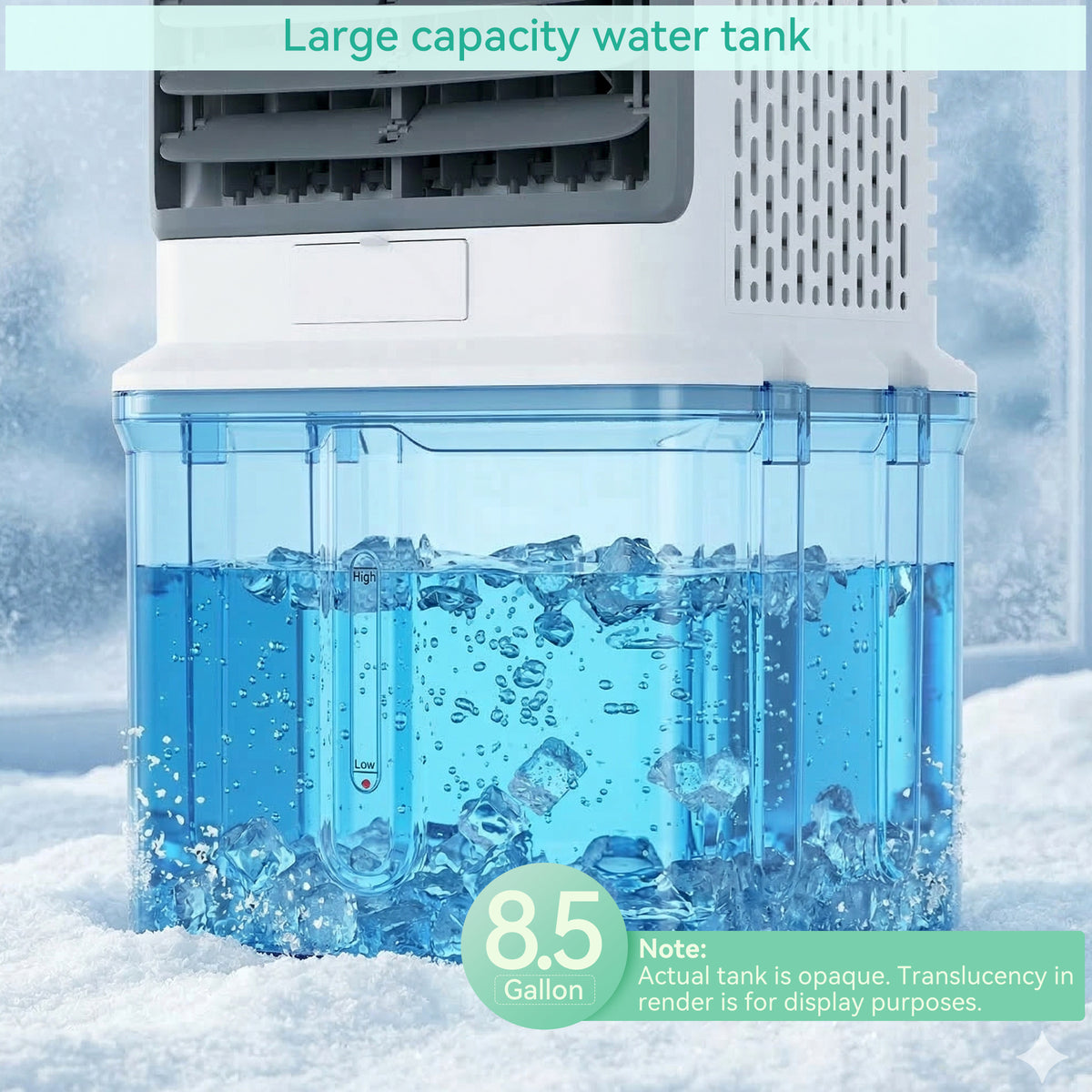 Portable 8.5 Gal Evaporative Air Conditioner 3-IN-1 Evaporative Cooler w/ Remote Control Fan & Humidifier