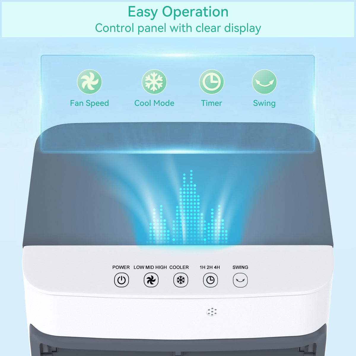 Portable 8.5 Gal Evaporative Air Conditioner 3-IN-1 Evaporative Cooler w/ Remote Control Fan & Humidifier