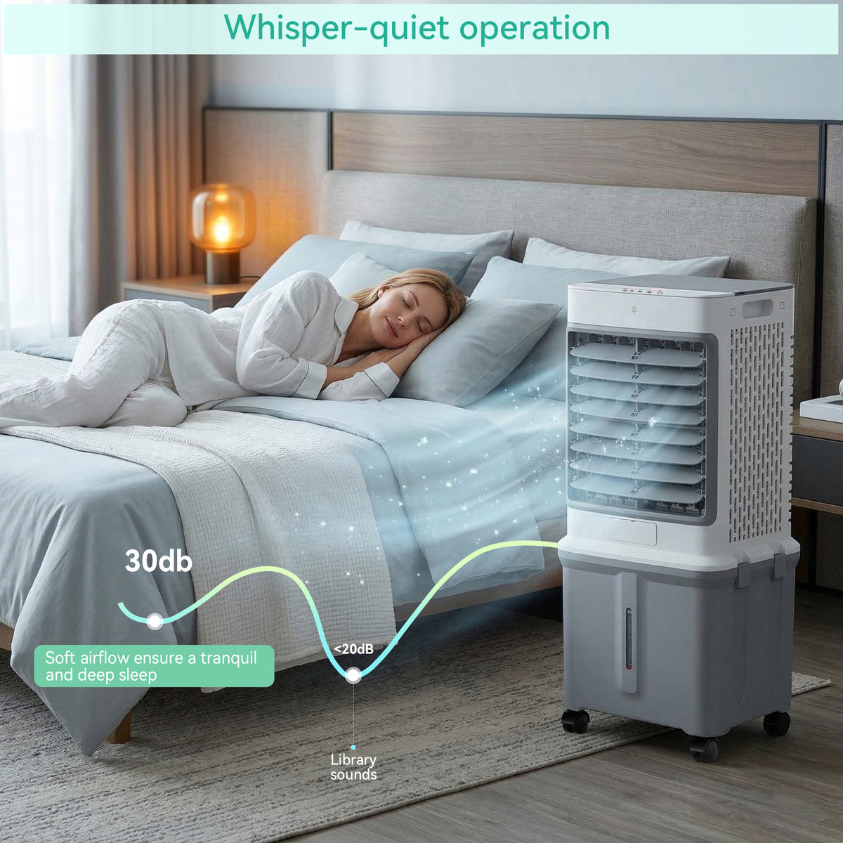 Portable 8.5 Gal Evaporative Air Conditioner 3-IN-1 Evaporative Cooler w/ Remote Control Fan & Humidifier