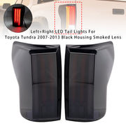 Left+Right LED Tail Lights For Toyota Tundra 2007-2013 Black Housing Smoked Lens