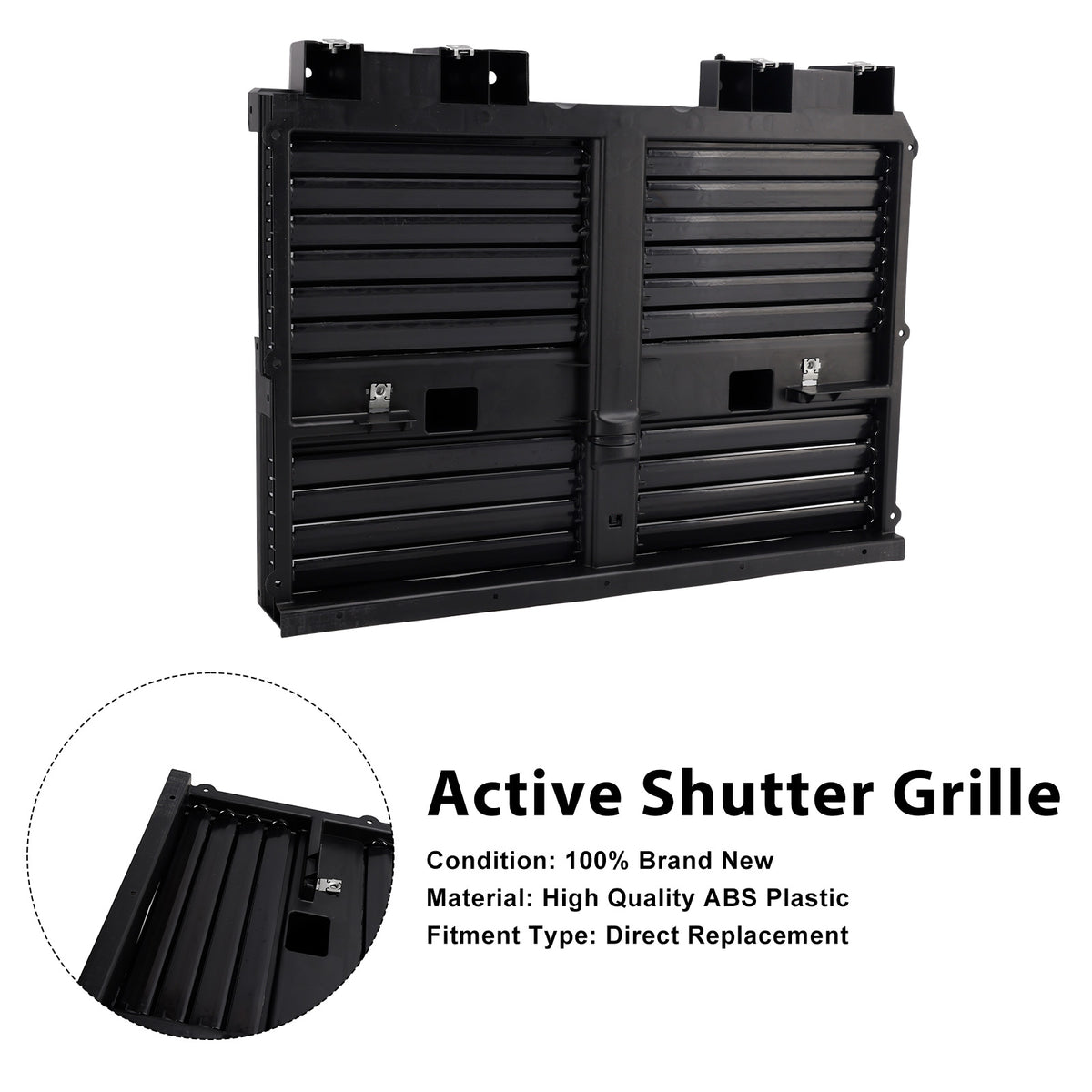 Front Radiator Shutter Assembly 68425775AC Fit Jeep Wagoneer 2022-2025 W/motor