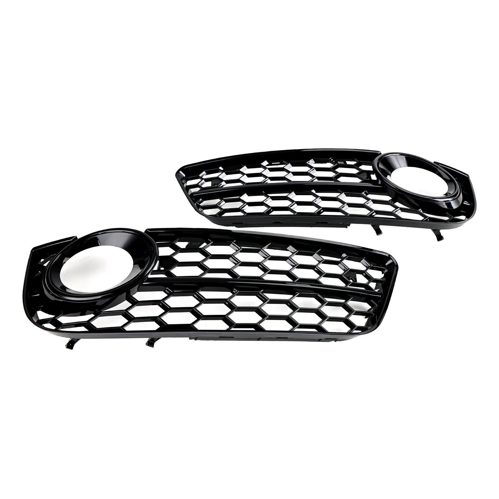 2007-2011 Audi A5 Pair Honeycomb Front Fog Lamp Cover Grille Grill 1522024
