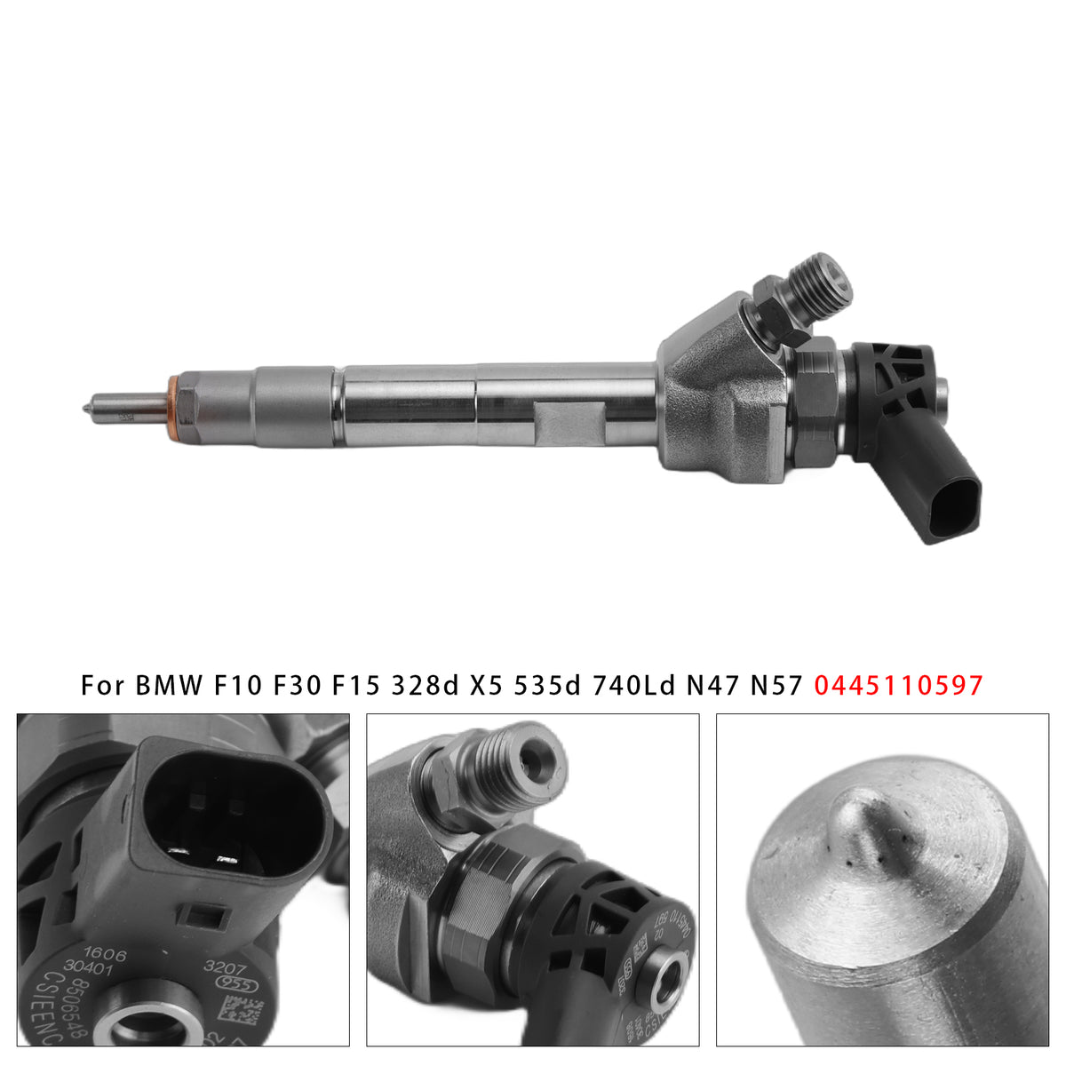 1Pcs Fuel Injector For BMW F10 F30 F15 328d X5 535d 740Ld N47 N57 0445110597