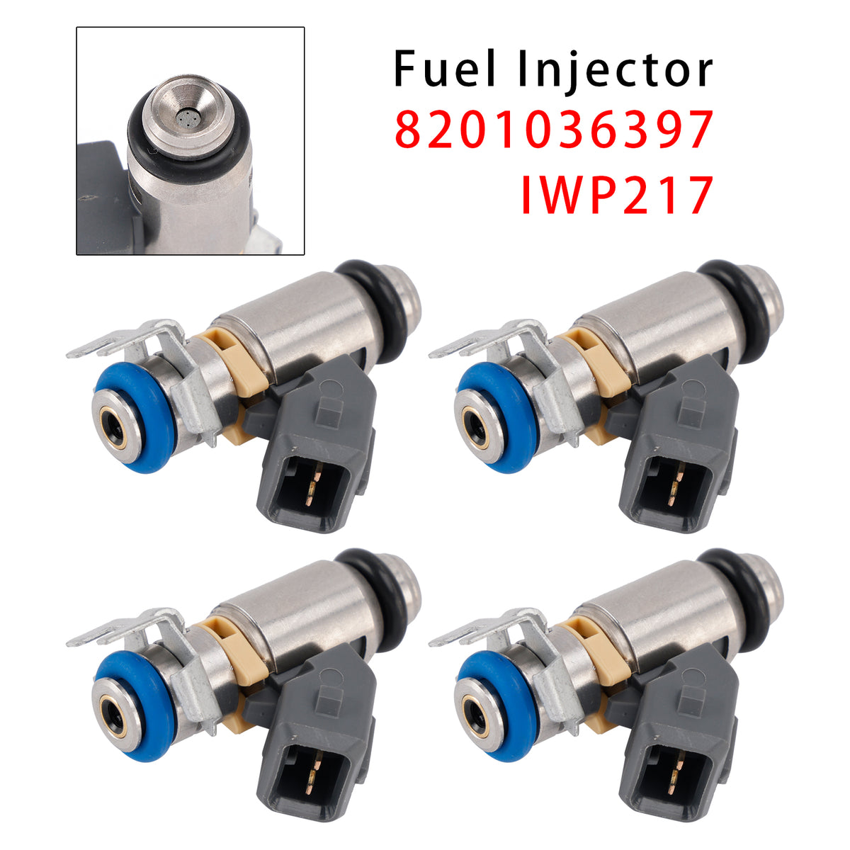 2008 Renault Kangoo Express (FW0/1_) 1.6 16V LPG (FW03, FW09, FW0W) 4Pcs Fuel Injector 8201036397 805010089002 Generic