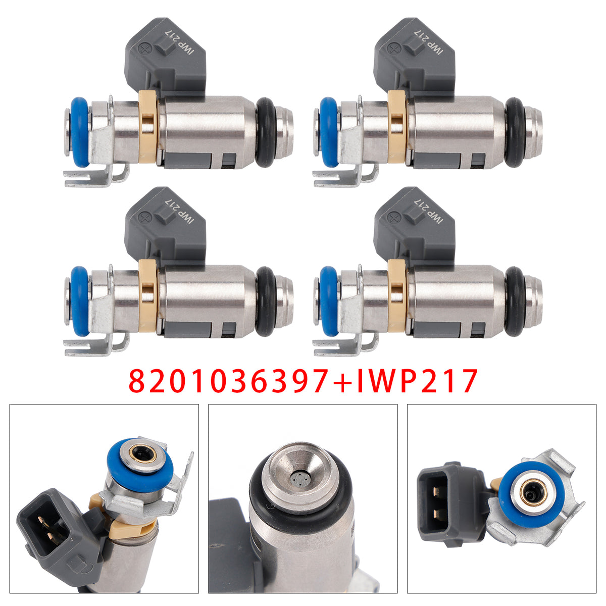 2008 Renault Kangoo Express (FW0/1_) 1.6 16V LPG (FW03, FW09, FW0W) 4Pcs Fuel Injector 8201036397 805010089002 Generic