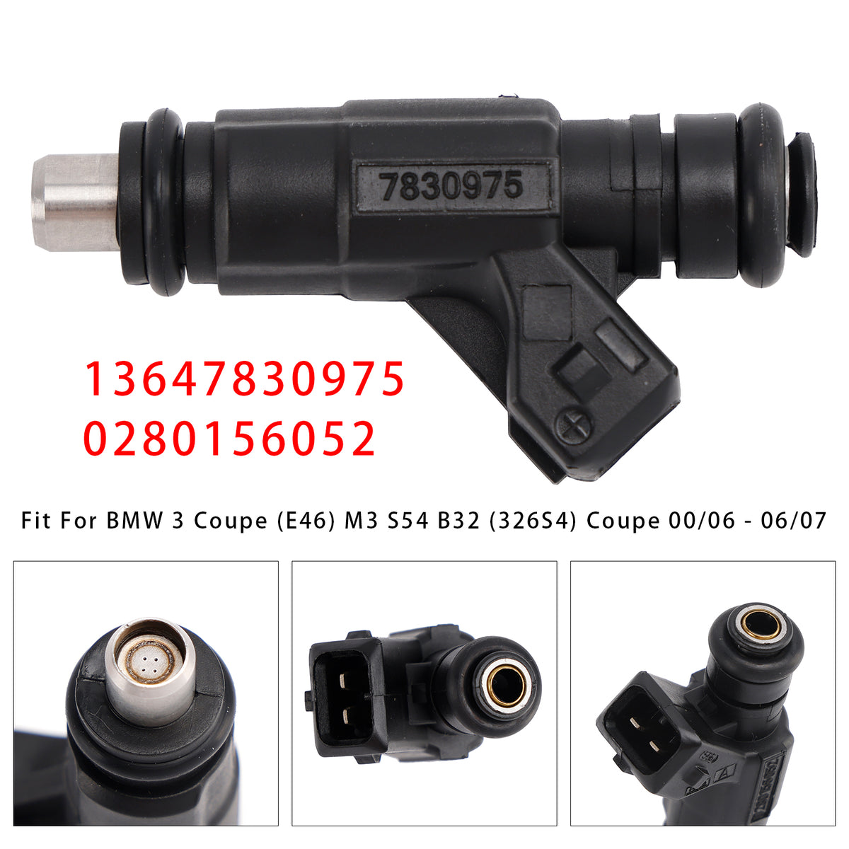 BMW Z3 Coupe (E36)M S54 B32 (326S4) Coupe 01/06-03/06 1Pcs Fuel Injector 13647830975 0280156052 Generic