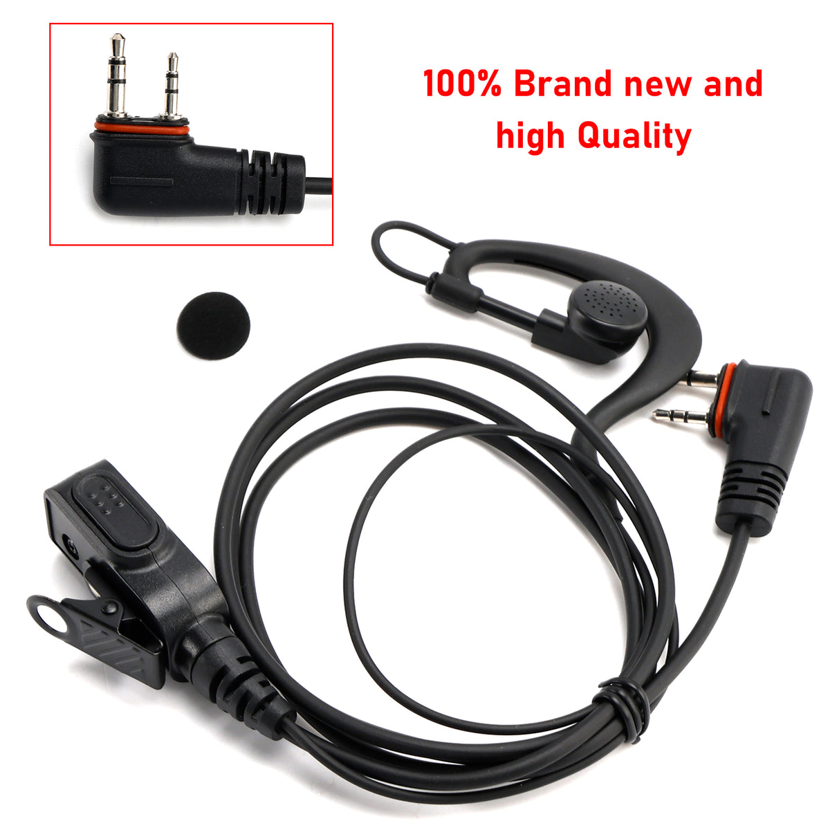 ICOM A24/25-020 Earhook Headset For ICOM A25CE A25N A24 Walkie-Talkie Radio