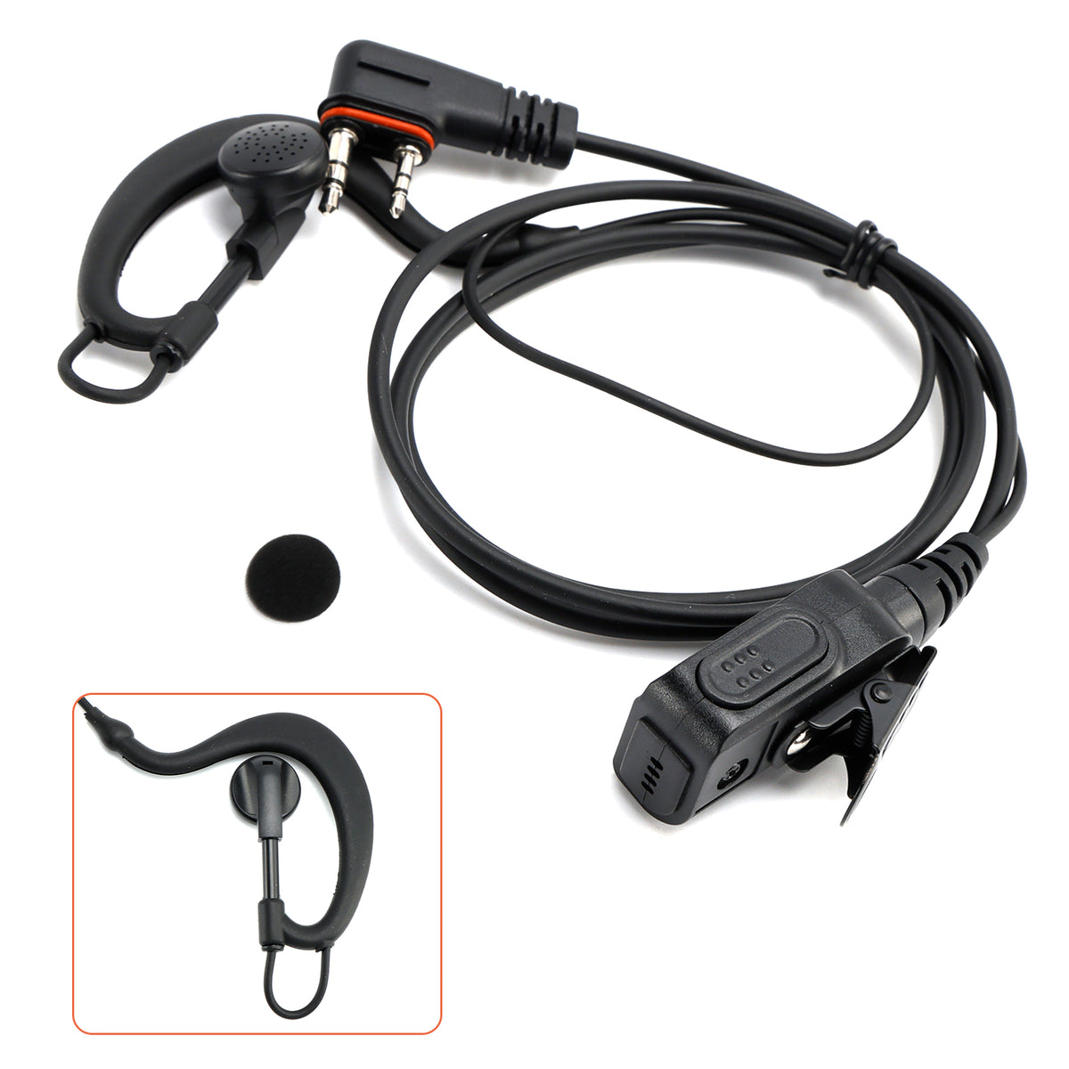 ICOM A24/25-020 Earhook Headset For ICOM A25CE A25N A24 Walkie-Talkie Radio