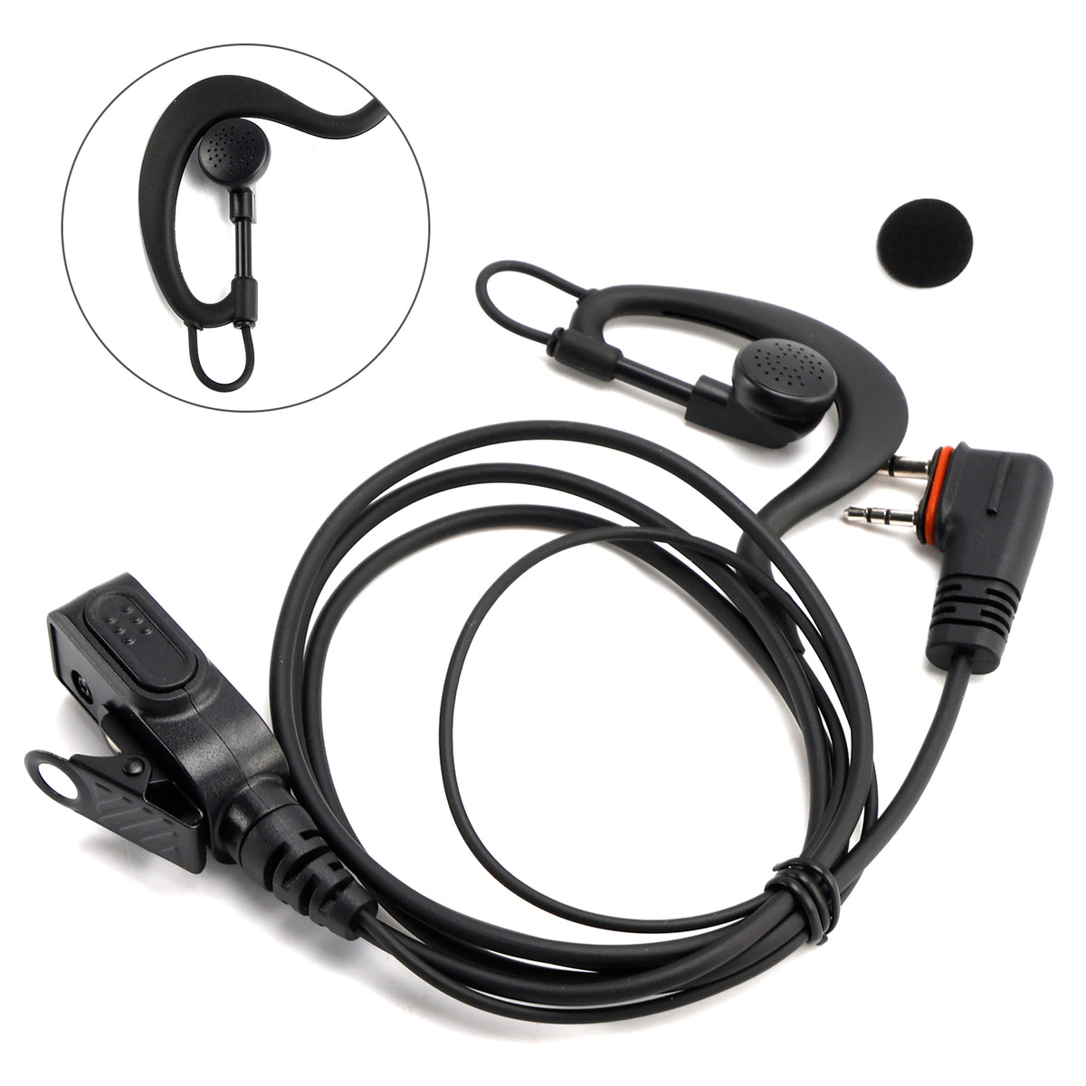 ICOM A24/25-020 Earhook Headset For ICOM A25CE A25N A24 Walkie-Talkie Radio