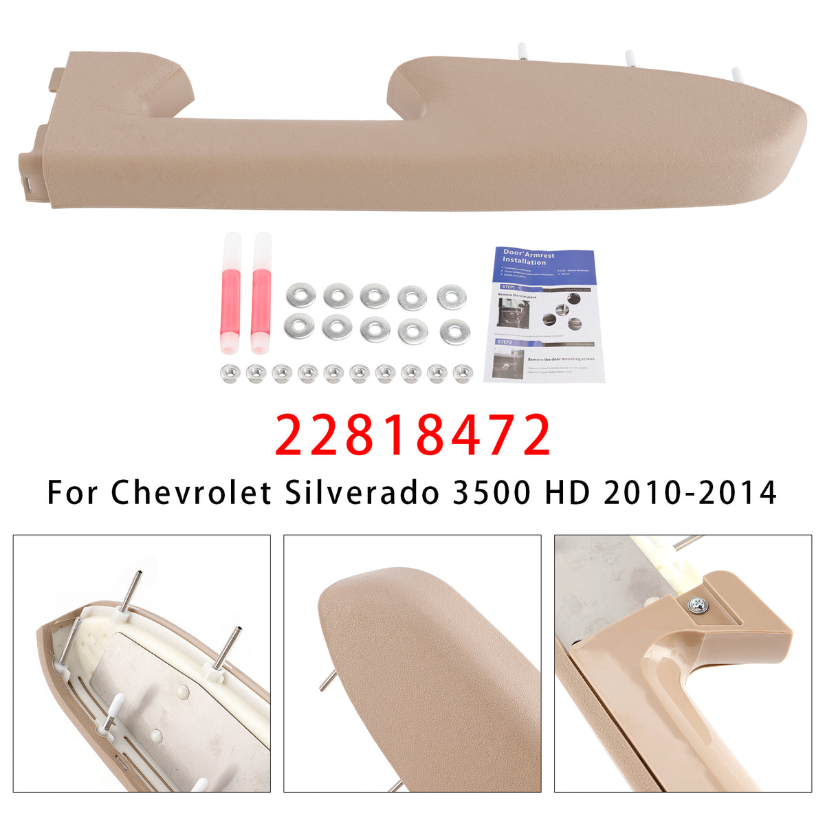 2010-2013 Chevrolet Silverado 1500 Front Right Armrest Repair Kit 22818472 Generic