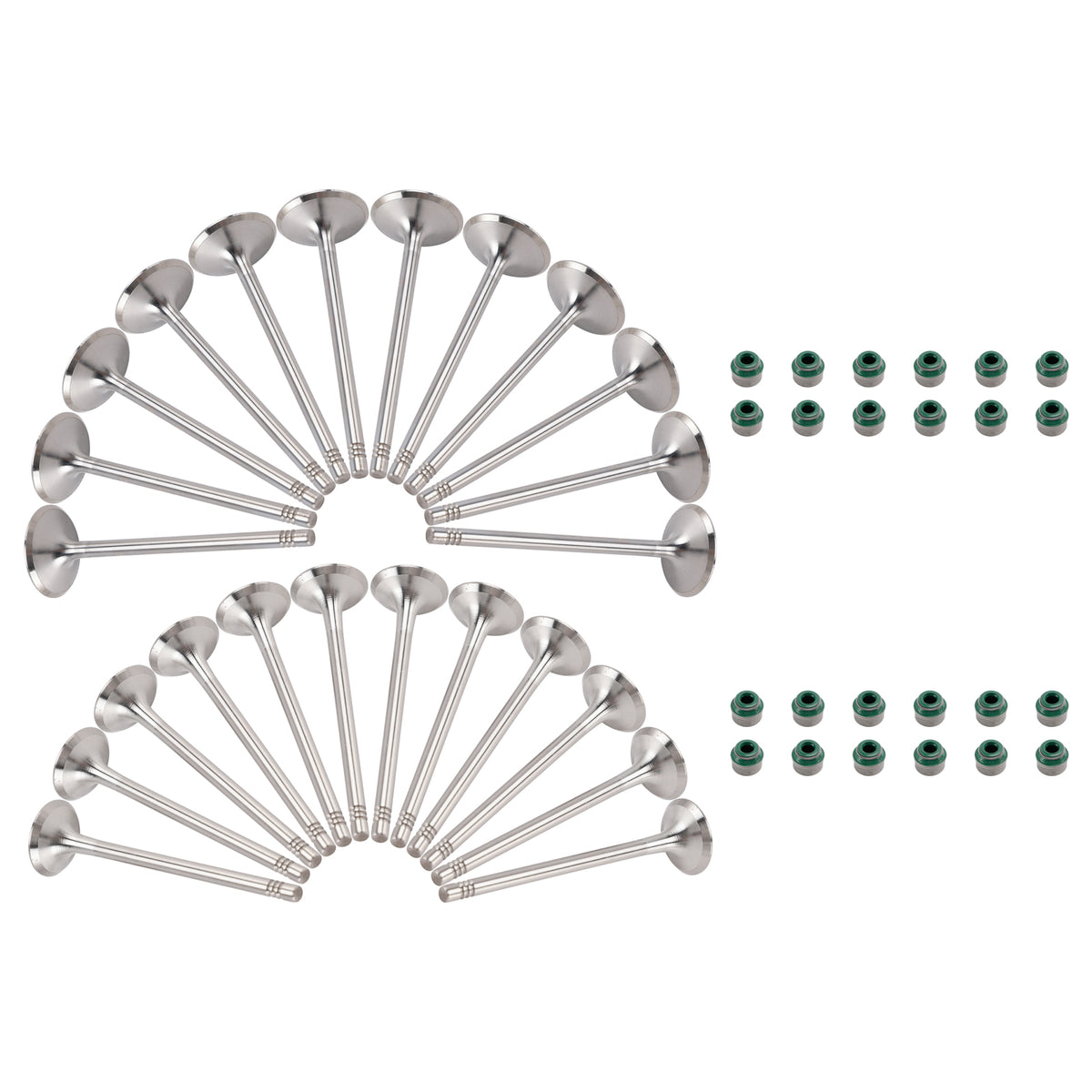 24X Intake+Exhaust Valve Set 06E109601E For Audi A4 A5 A6 A7 A8 Q5 Q7 3.0T