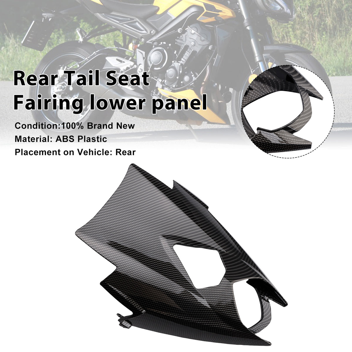 Rear Tail Seat Fairing lower panel For Street Triple 765 R/RS 2020-2025
