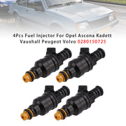 1984-1991 Opel KADETT E HATCHBACK (T85) 4Pcs Fuel Injector 0280150725 91538369 Generic