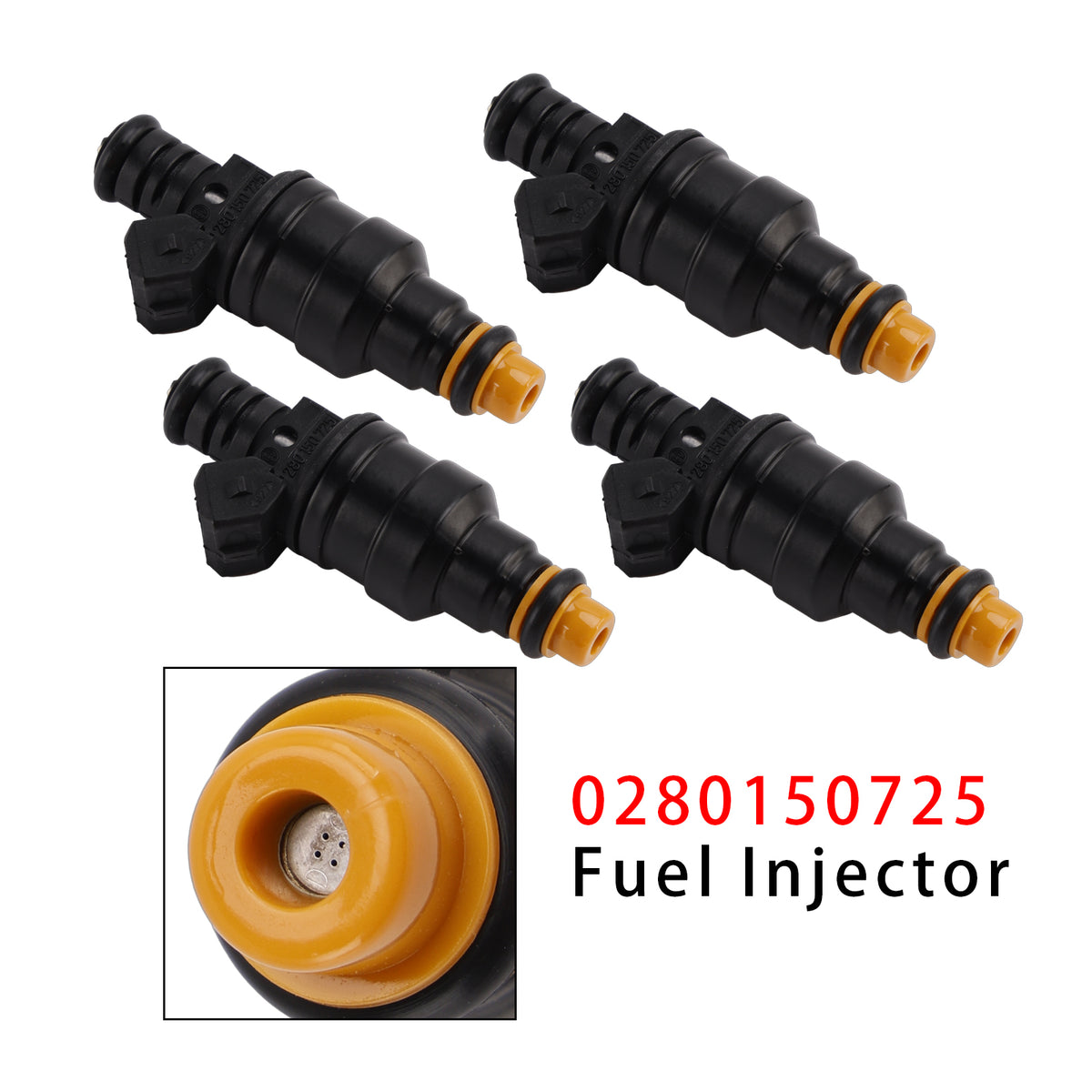 1984-1991 Opel KADETT E ESTATE (T85) 4Pcs Fuel Injector 0280150725 91538369 Generic