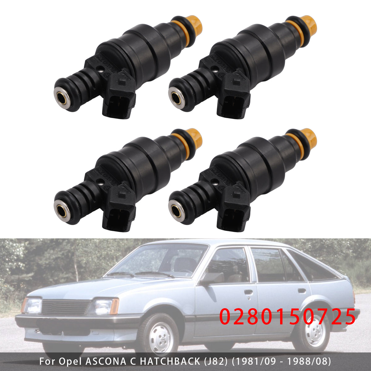 1986-1994 Opel OMEGA A (V87) 4Pcs Fuel Injector 0280150725 91538369 Generic