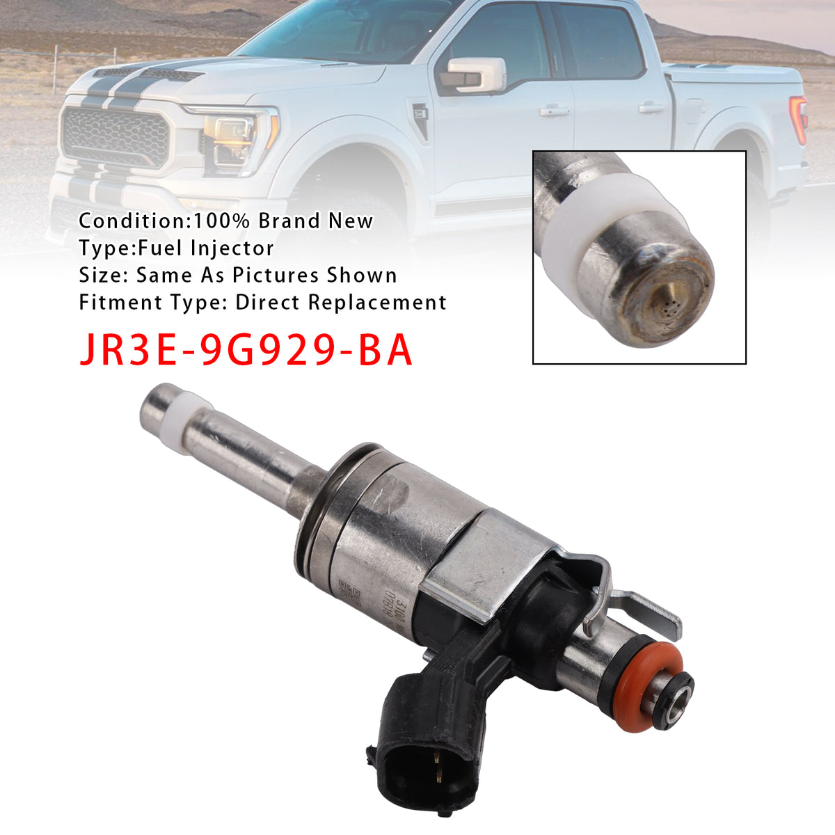 1Pcs Fuel Injector For Ford F-150 Lobo Mustang 2018-2023 JR3E-9G929-BA